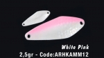 Колеблющаяся блесна HERAKLES AMMER  3,5 gr (White Pink)