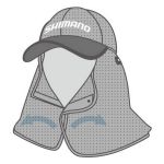 Кепка  Shimano Mos-Shield CA-001N Цв. Серебро размер KING (61 см)