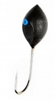 Тульская мормышка вольфрамовая Капля чёрное серебро вес 0.22гр., диа. 2.5мм