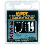 Крючки MIDDY KM-2 Hair-Rig Eyed Hooks 10s (10pc pkt)
