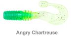 Твистер MEGABASS COUNTER GRUB 3, 4шт в уп.  цвет: Angry Chartreuse