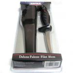 Филейный нож Rapala DELUXE FALCON FILLET (лезвие 10 см, нескольз. рук., чехол с точил)