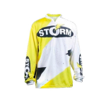 Турнирная джерси Storm, цвет белый,чёрный, желтый, размер L