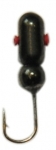 Тульская мормышка вольфрамовая Муравей чёрное серебро вес 0.65гр., диа. 3мм
