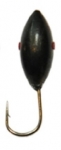 Тульская мормышка вольфрамовая Овсинка чёрное серебро