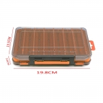 Коробка для воблеров двухсторонняя S, 19.8*13.5*3.6 см., оранжевая