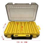 Коробка для воблеров двухсторонняя S, 19.8*13.5*3.6 см., желтая