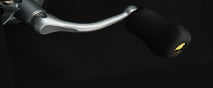 Rigid metal handle with tpe grip knob