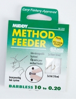 Поводки MIDDY Las-Soo Feeder  B.less 14 to 0.18 6pc pkt