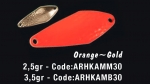 Колеблющаяся блесна HERAKLES AMMER  3,5 gr (Orange/Gold)