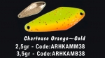 Колеблющаяся блесна HERAKLES AMMER 2,5gr (Chartreuse Orange/Gold)