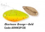 Колеблющаяся блесна HERAKLES SPIKE 1,0gr (Chartreuse Orange/Gold)