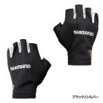 Перчатки Shimano Mos-Shield Sun Shade Glove5 Short GL-008N Черный Серебро размер L