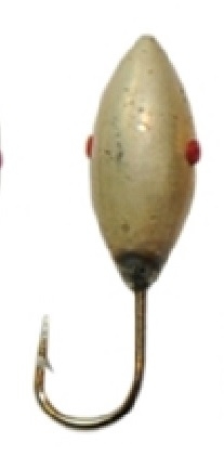 Тульская мормышка вольфрамовая Овсинка серебро вес 0.83гр., диа. 3.5мм
