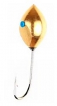 Тульская мормышка вольфрамовая Капля золото вес 0.22гр., диа. 2.5мм