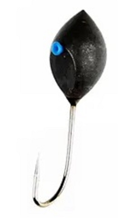 Тульская мормышка вольфрамовая Капля чёрное серебро вес 0.32гр., диа. 3мм