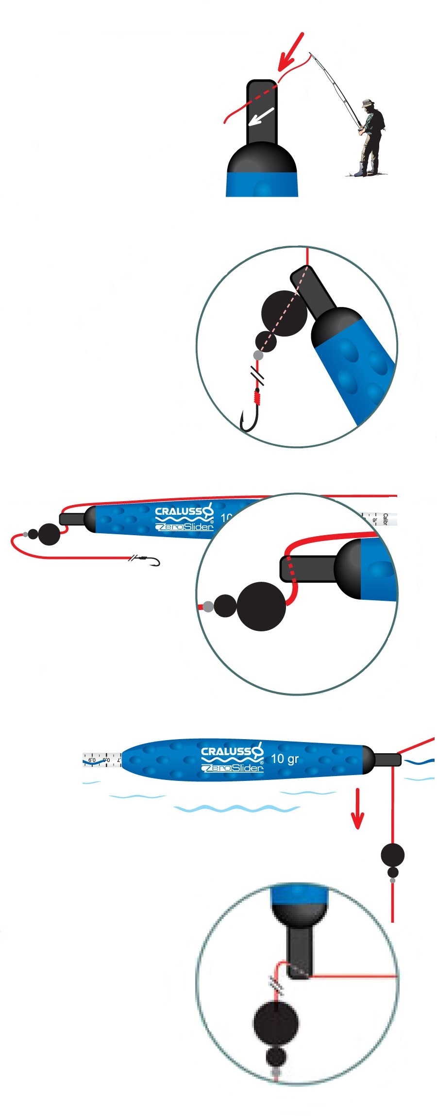 thumbnail image 2 of Cralusso Dart Waggler Float Set 6-18g – Pre-Leaded Wide Throw Match Fishing Floats 2 of 5