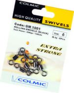 Вертлюги COLMIC ROLLING SWIVELS BLACK № 20 / 14кг /12шт