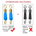 Застежки для быстрой замены поводков, Trumpet (6 шт.), синие