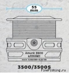 Катушка COLMIC AMUNK 3500 (Front Drag / 9+1 BB / 5.1:1)