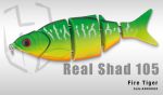 Воблер HERAKLES REAL Shad 105 цвет Fire Tiger