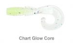 Твистер MEGABASS ROCKY FRY 1.5, Curly Tail 5шт в уп. цвет: Chart Glow Core