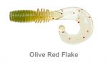 Твистер MEGABASS ROCKY FRY 1.5, Curly Tail 5шт в уп. цвет: Olive Red Flake