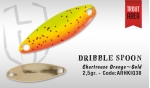 Колеблющаяся блесна HERAKLES DRIBBLE SPOON 2,5gr цвет Chartreuse Orange/Gold