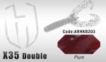 Силиконовые приманки HERAKLES X35 DOUBLE CLAW 3.5 (PLUM)