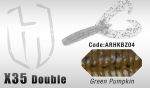 Силиконовые приманки HERAKLES X35 DOUBLE CLAW 3.5 (GREEN PUMKIN)