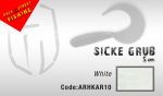 Силиконовые приманки HERAKLES SICKLE GRUB 5.0cm (White)  10pcs