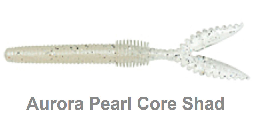 Червь MEGABASS BUMPEE WORM 4 3/4 4 шт. в уп. цвет:Aurora Pearl Core Shad