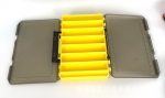 Коробка для воблеров двухсторонняя L, 27*19*4.7 см., желтая