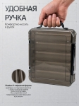 Коробка для воблеров двухсторонняя M, 20*17*4.5 см., серо-коричневый