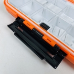 Коробка-раскладушка для мушек и мелочей, L, оранжевая, 20*11.5*5 см.