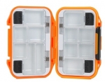 Коробка-раскладушка для мушек и мелочей, S, оранжевая, 11,5*7.7*3.5 см.