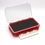 Коробка для приманок двухсторонняя герметичная, красная, 17.5*10.5*4.5 см.