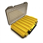 Коробка для воблеров двухсторонняя 19.8*13.5*3.6 см., желтая
