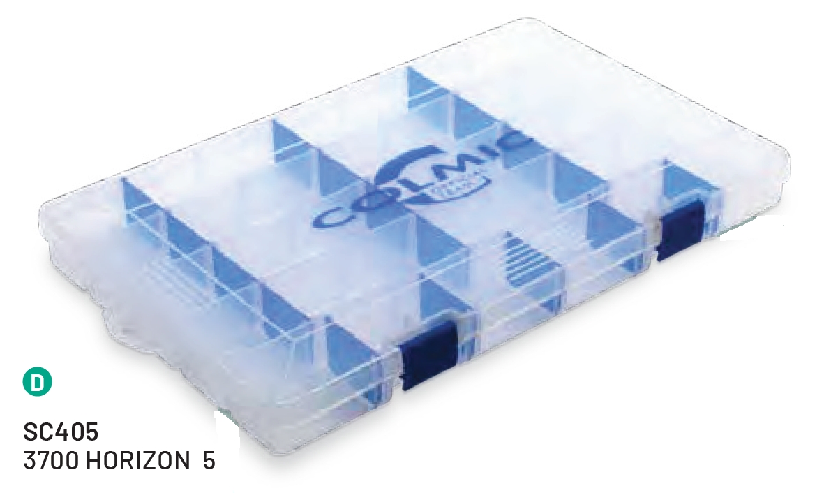 Коробка пластиковая Colmic 3700 Horizon-5 (H. 3,5cm) 355х220х35мм