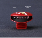 Интеллектуальный сенсорный налобный фонарик с креплением на козырек Красный