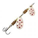 Блесна вращающаяся ILBA TONDO tandem d/s/z 1+2 / 8гр (silver-red)