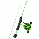 Комбо набор 13 Fishing Radioactive Pickle Ice Combo 25" MH - FF Ghost w/ NEW Line Window + Tickle Stick (Reel Seat) - Left Hand