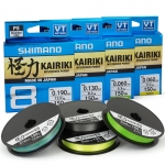 Леска плетёная SHIMANO Kairiki 8 PE 150 м разноцвет. 0.06 мм 5.3 кг