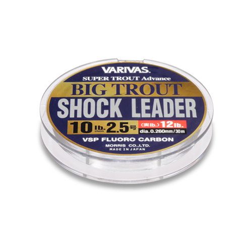 Шок-лидер флюорокарбон VARIVAS BIG Trout shock leader, 30m, 10lbs 0,26 mm