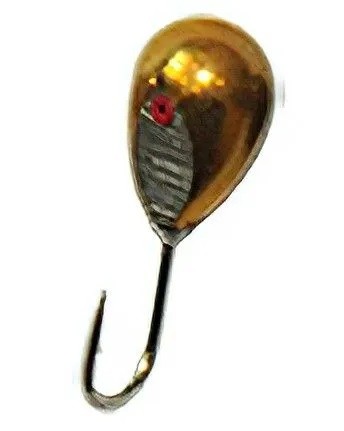 Тульская мормышка вольфрамовая Капля золото вес 0.43гр., диа. 3.3мм